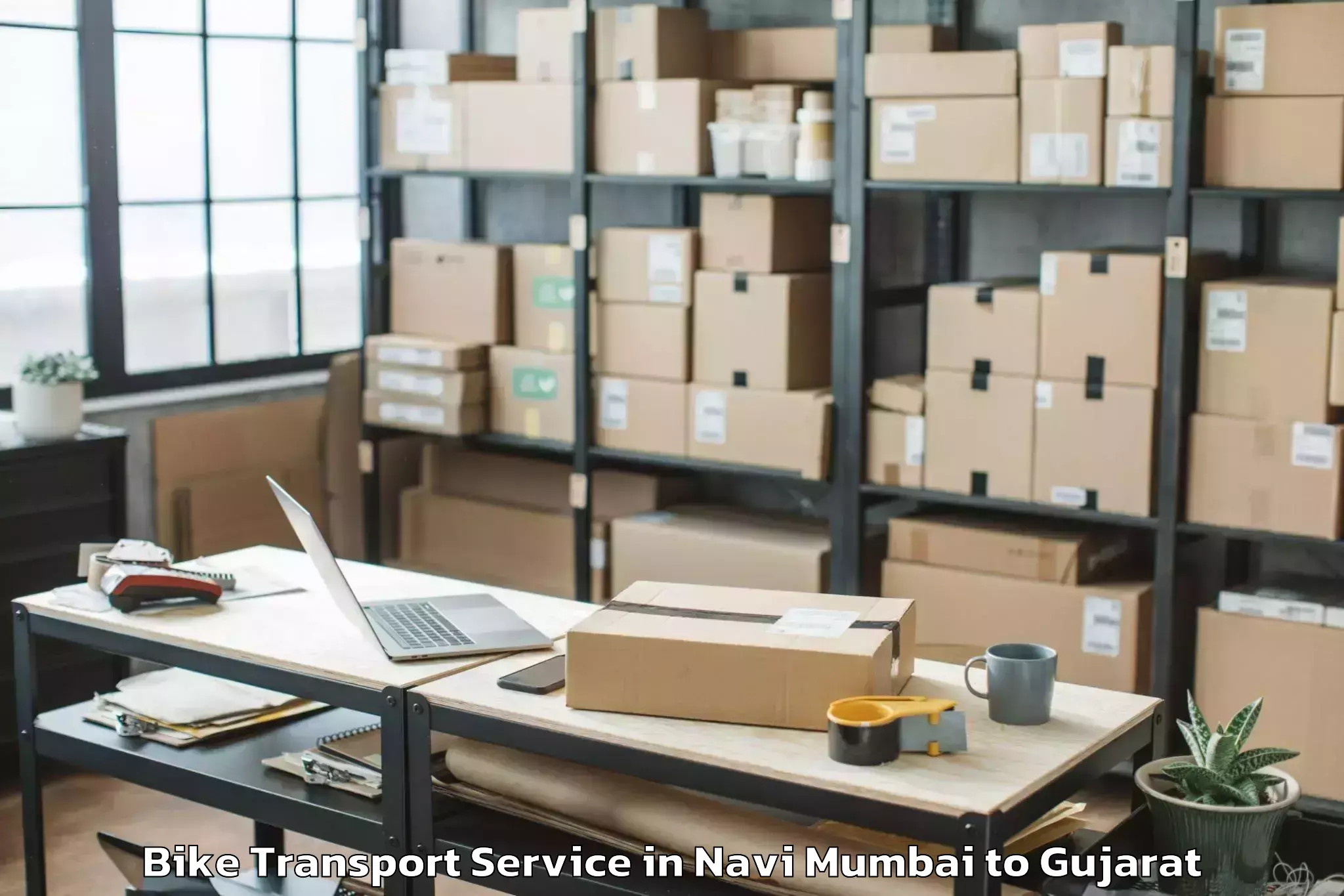 Navi Mumbai to Mahuva Bike Transport Booking